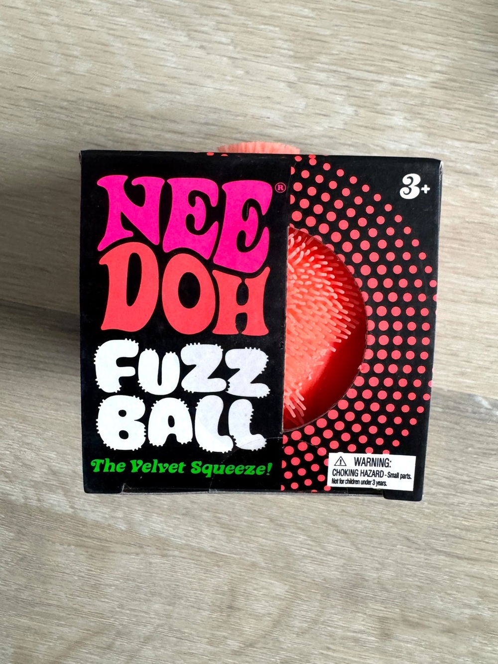 Nee Doh Fuzz Ball Plush Squeeze Toy Orange
